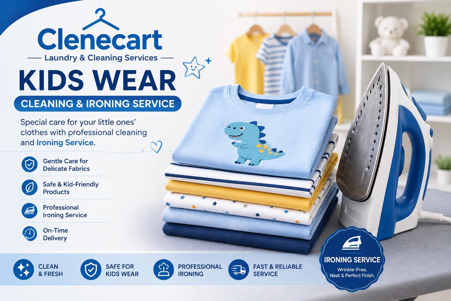 Kids wear Ironing